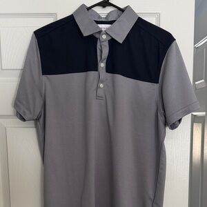 Ministry of Supply Polo Shirt in Blue and Gray